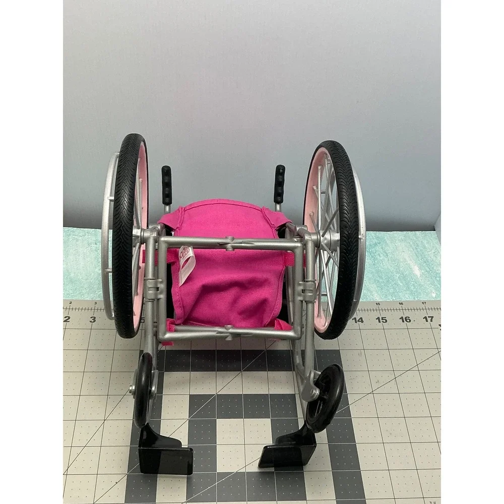 Our Generation OG Dolls Pink and Silver Wheelchair for 18 Inch Dolls Accessory